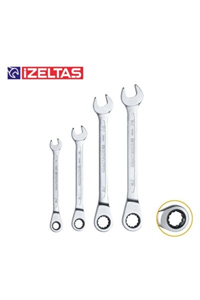 İzeltaş IZELTAS Cırcır Kombine Anahtar Takımı 4 Parça