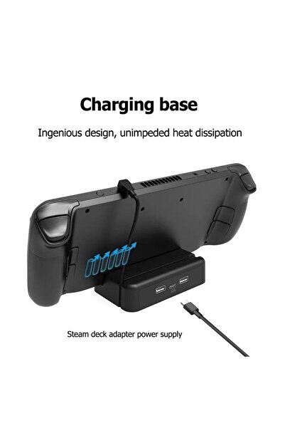 PGTECH Steam Deck Charging Station, Fast Charging, 2 USB Ports, 45W, Black