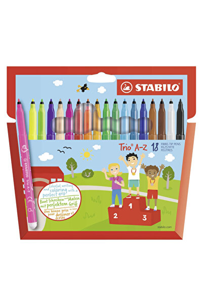 Other Markere triunghiulare Stabilo Trio A-Z cu suport, 18 buc. '378/1-18-01'