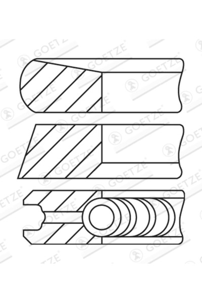 GOETZE ENGINE Set Segmente Pistoane Mercedes-Benz Clasa 10 Nissan Navara NP30...