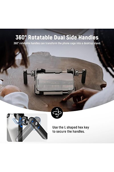 NEEWER Handheld Smartphone Cage with 67mm Filter Adapter (PA017)