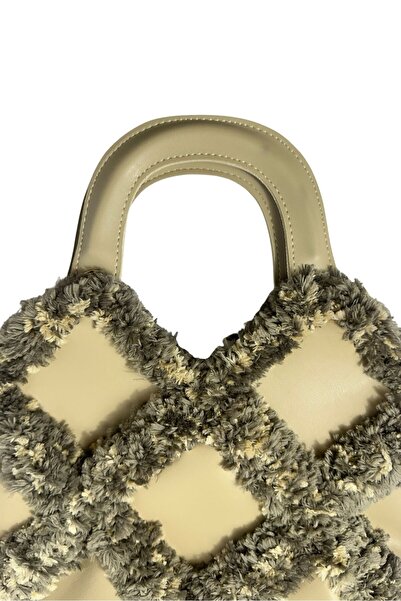 Uretti - Öznur 7392 4851 Handmade Puffy Thread Women's Handbag / 28 cm X 30 cm