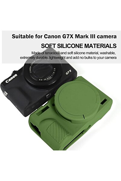 Other Easy Hood Soft Silicone Protective Case for Canon PowerShot G7 X Mark III (Green)