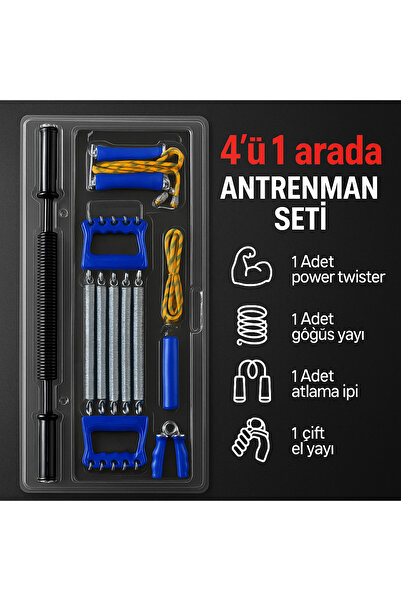 Janissary 4’lü Ev Egzersiz Seti – Power Twister, Göğüs Yayı, El Yayı ve Atlam...