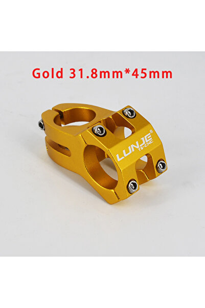 Choice 31.8mm-gold LUNJE MTB Stem 25.4/31.8x45 High-strength Short Handlebar ...