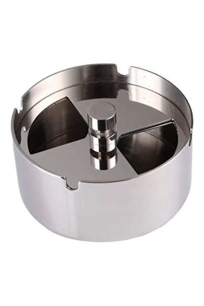 fun zone Generic Ashtray With Spinning Tray Clear 4.0 x 1.7inch