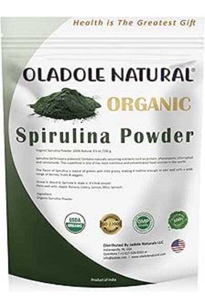 Oladole Natural مسحوق سبيرولينا العضوي 100 جرام