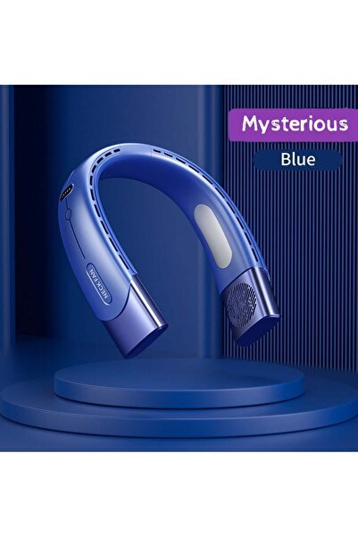 Generic LED Neck Fan, 360° Cooling Airflow, USB Rechargeable Bladeless Portable Fan — 5 Speeds