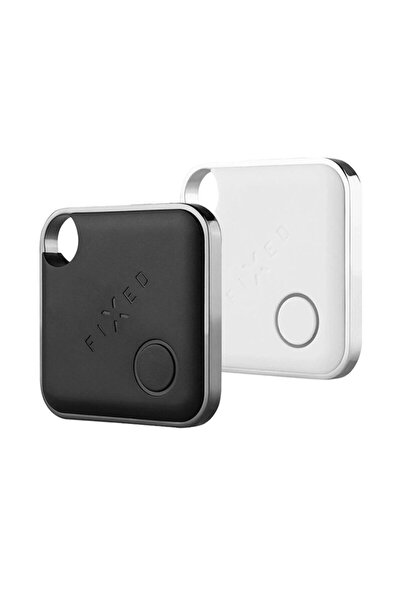 FIXED Pachet de 2 localizatoare GPS pentru brelocuri, alb și negru