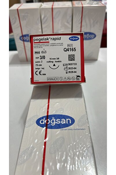 Doğsan Pegelak Rapid 3/0 16 mm Emilebilir Cerrahi İplik - katküt - 12 lik kutu