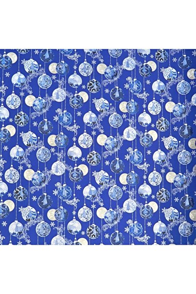 REX Metallic gift wrapping paper, blue balloon dance, 150x70 cm