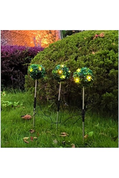 Granst Stag Lampă solară tip băț cu frunze - 3 buc.