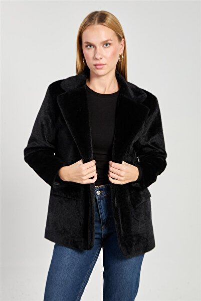 BARRELS AND OIL Women's Belted Cashmere Jacket - Black
