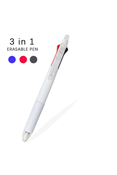Choice قلم أبيض واحد، قلم متعدد الألوان 3 في 1، قلم جل قابل للمسح 0.5 مم، مجم...