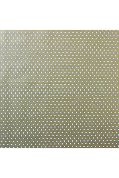 REX Gold gift wrapping paper with white polka dots