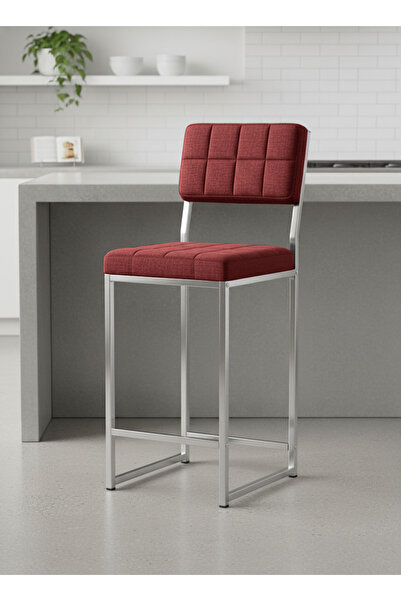 Armens Life Mobilya, Lojistik & Elektronik Ticaret Bar Sandalyesi Krom Kaplama Ada Mutfak Sandalyesi Bar Taburesi Mutfak Sandalyesi 65 Cm