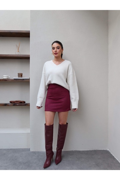 ESRAHELVACI Bel Rubber Suede Skirt