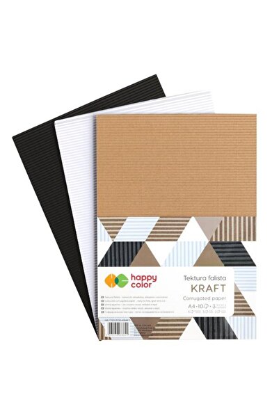Other Carton ondulat A4 Kraft Happy Color, 3 culori /10 coli/
