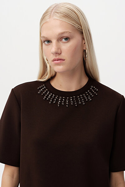 Exquise Μπλουζάκι με κοντό μανίκι με λεπτομέρεια από πέτρα