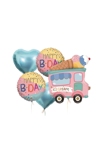 Mirific Party Set de 5 baloane metalice din folie pentru petrecere, multicolo...