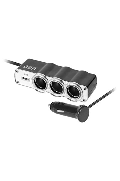 Granst Stag Divizor brichetă auto x3 cu USB și cablu Peiying