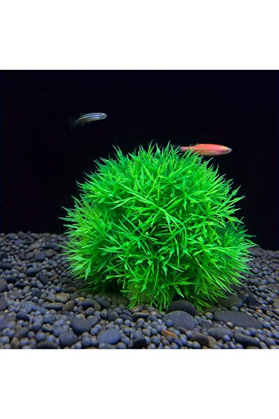 Choice1 كرة عشب اصطناعية مزخرفة لأحواض السمك من Green-S - نبات مائي صناعي متي...