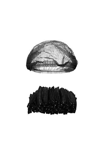 Generic Head cover (mesh hat) black color, pack of (100 pieces)