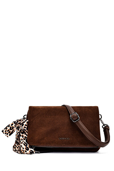 Derimod Women's Brown Suede Crossbody Bag 25Wbd246910