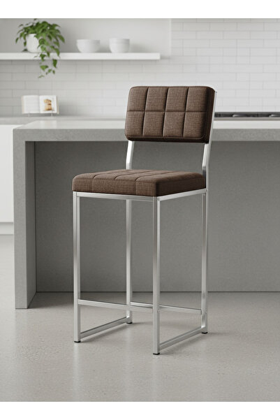 Armens Life Mobilya, Lojistik & Elektronik Ticaret Bar Sandalyesi Krom Kaplama Ada Mutfak Sandalyesi Bar Taburesi Mutfak Sandalyesi 65 Cm