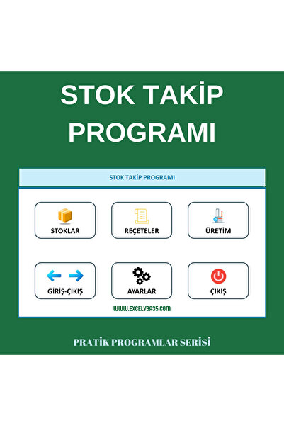 35CC SOFT Stok Takip Programı V1.0– Excel Tabanlı Lisanslı Yazılım (Dijital Teslim)