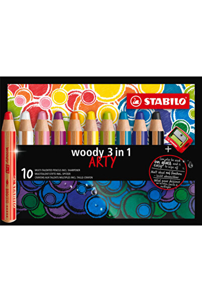 Other Creioane Stabilo Woody 3 în 1 Arty 10 bucăți + ascuțitoare 880/10-1-20