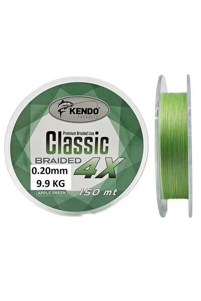 Kendo Κλασικό κορδόνι ψαρέματος 4X 0,20mm 150m Apple Green