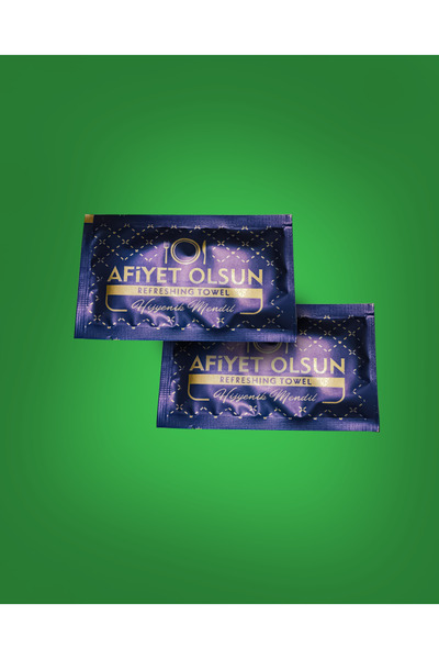 afiyet olsun 400 Adet Orta Islak Mendil | Restoran, Cafe, Otel, Tek Kullanıml...