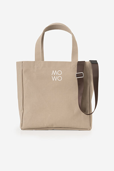 MOWO Mumlu Canvas Oversize Tote Bag Kadın Çantası CREAM