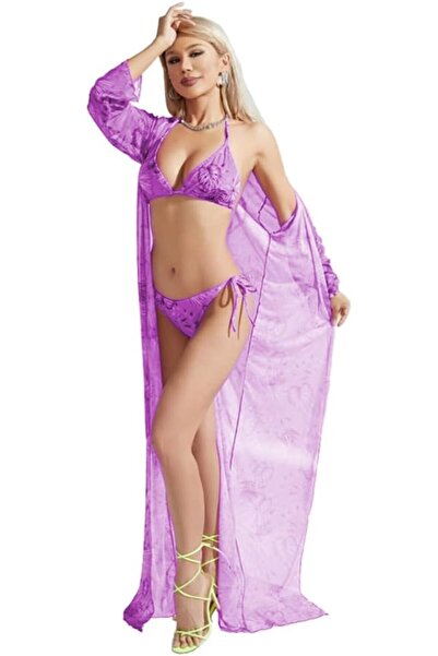 Margoun Threepiece Digital Printing Beach Blouse Swimsuit M3109