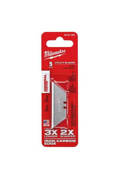 Milwaukee Genel Amaçlı Maket Bıçağı Yedek Bıçak 5 Adet