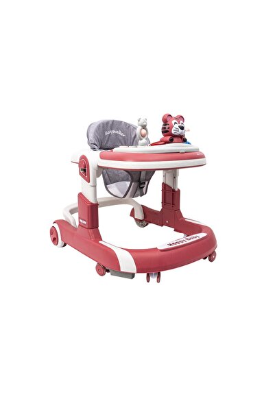 Z-Tools Baby walker with 6 silent wheels, 6 months+, adjustable seat, easy folding, pink / ZTS9130