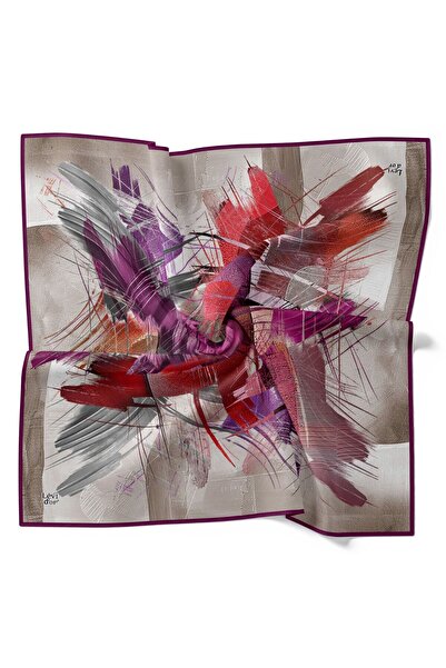 Levidor Φωτεινό κρυστάλλινο κασκόλ με μοτίβο τέχνης με ελεύθερη βούρτσα