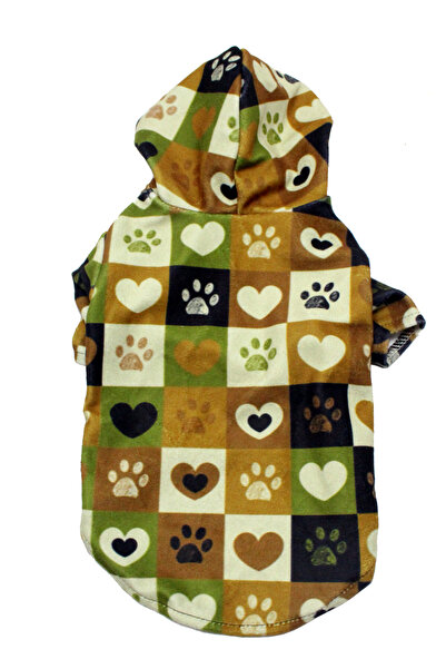petite pati Green Heart Dog and Cat Outfit Thick Fleece & Sweatshirt