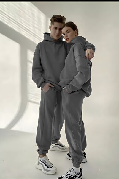 YAKAMEL Unisex 3-Ply Oversize Tracksuit Set Specifically for Couples (Single)
