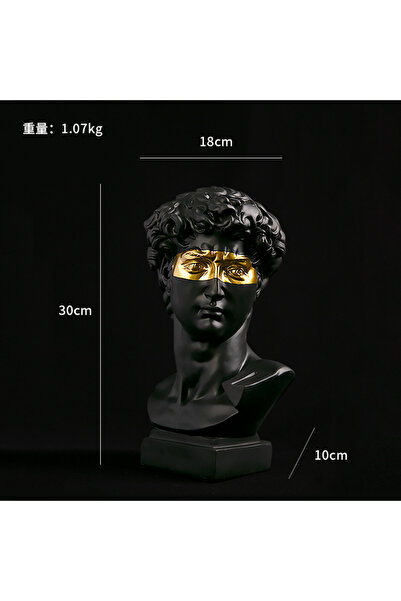 Choice1 تمثال ديفيد هيد المصنوع من الراتنج، ديكور منزلي أوروبي أسود، تمثال نص...