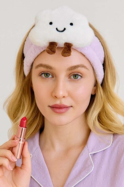 TAKIŞTIR Λούτρινο κορδόνι μαλλιών με φιγούρα σύννεφου σε μωβ και λευκό χρώμα