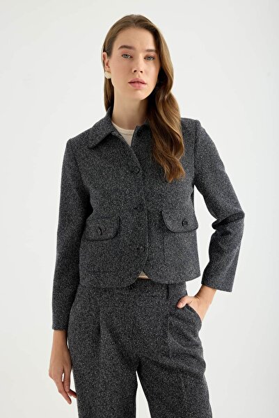 Masha Kate Textured Pocket Jacket