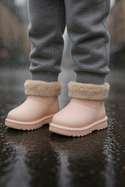 minibonito Waterproof Fur Lined Girls' Eva Rain Snow Boots