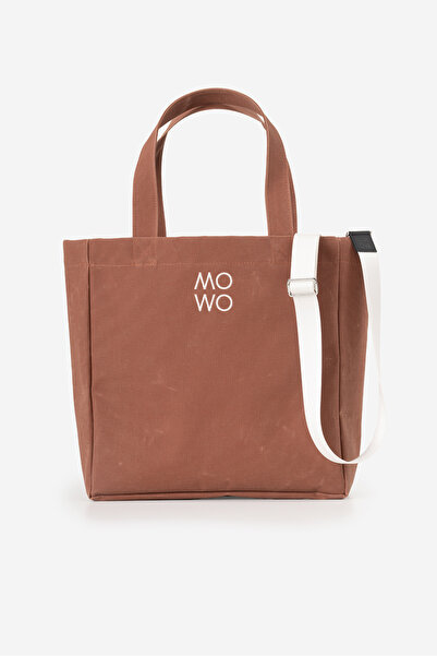 MOWO Mumlu Canvas Oversize Tote Bag Kadın Çantası BRICK