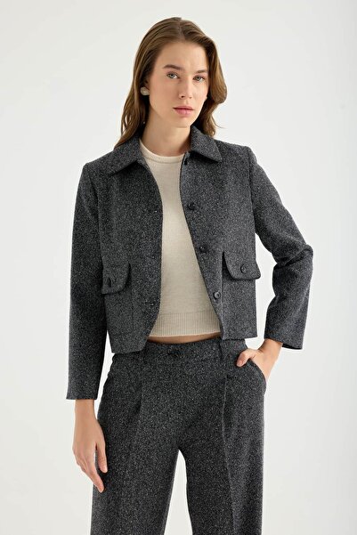 Masha Kate Textured Pocket Jacket