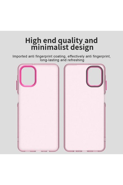 bovinox Samsung Galaxy A06 Case Non-Fingerprint Matte Transparent Slim Design Camera Protection