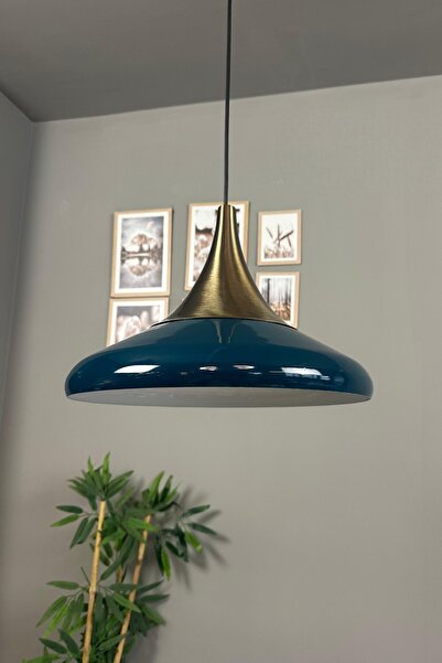 Bamyum Paladin Deniz Yeşili Eskitme Başlık Tekli Avize Sarkıt Lamba Otel Restoran Mutfak Salon Modelleri