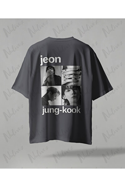 Nulivez Bts Jeon Jung-Kook Back Printed High Quality Compact Unisex Oversized T-Shirt