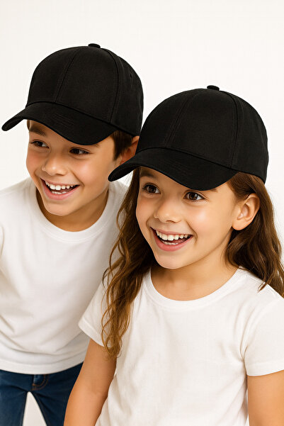 CapZone قبعة سوداء للأطفال من عمر 6 إلى 12 سنة |   قبعة رياضية للأولاد والبنا...